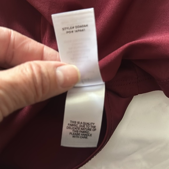 Lulus NWOT Icon Update Burgundy Pink Satin Color Block Knotted Halter Midi Dress - Picture 14 of 15